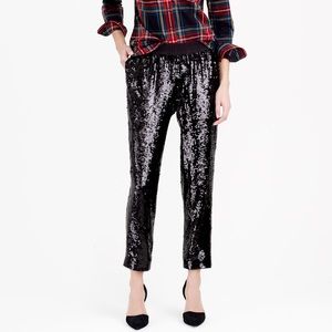 J Crew Collection Pull on Sequin Pant Size 0